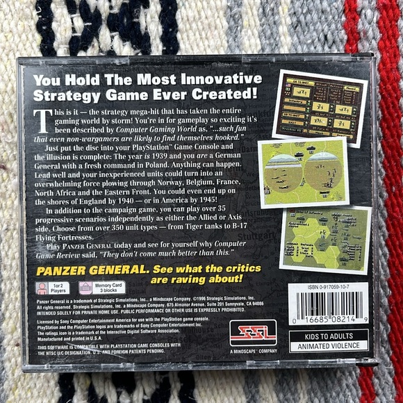 1996 PANZER GENERAL | PlayStation 1 - Picture 2 of 6